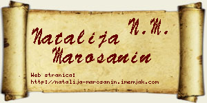 Natalija Marošanin vizit kartica